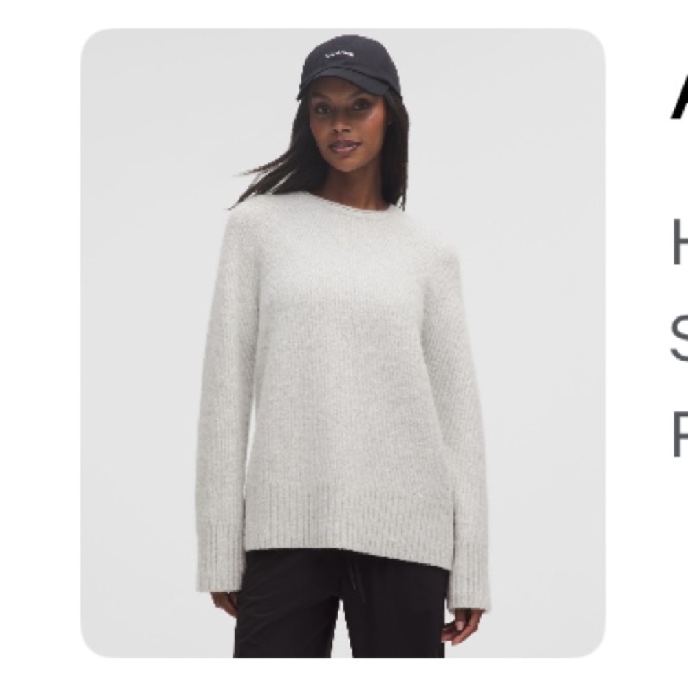 Lululemon Alpaca Blend Crewneck Sweater in Misty Grey